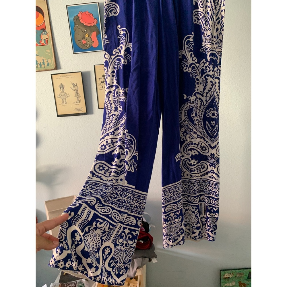 Printed stretch pants
